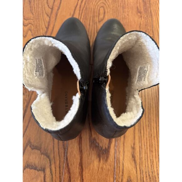 Lucky Brand Banterr 2 Womens 8 Leather Bootie Faux Fur Lining Zip Indie Boho - Picture 14 of 15